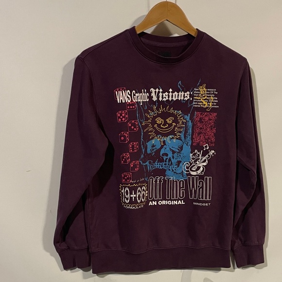 Vans Other - Vans off the wall Men's Graphic Burgundy Sweater